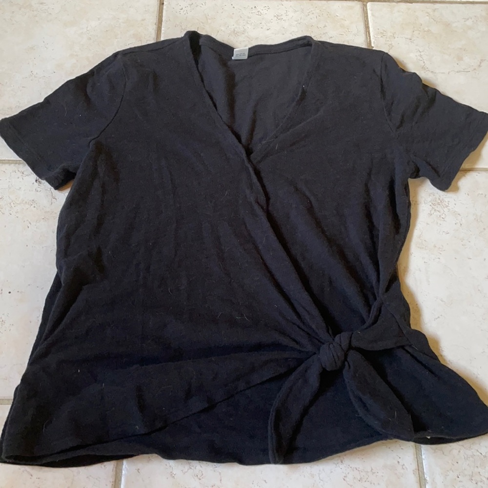 Black tie shirt